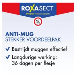 Roxasect Muggenstekker Actieverpakking Incl. 2 navullingen