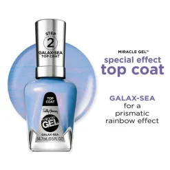 Sally Hansen Miracle Gel Top Coat - Blauw - 113 Galax-Sea
