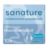 Sanature 100% Katoenen Maandverband Ultra Normaal Met Vleugels 10 stuks