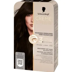 Schwarzkopf Creme Supreme Haarkleuring 3-0 Natuurlijk Zeer Donkerbruin