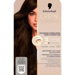 Schwarzkopf Creme Supreme Haarkleuring 4-0 Natuurlijk Donkerbruin