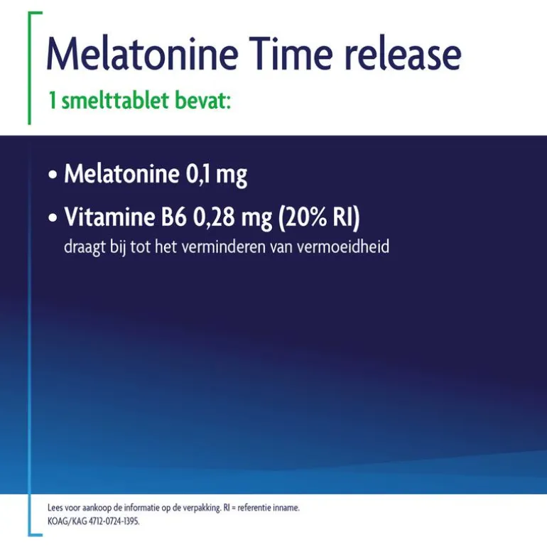 Shiepz Melatonine Time Release 0,1 mg 500 tabletten