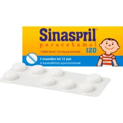Sinaspril Paracetamol 120 mg 16 kauwtabletten