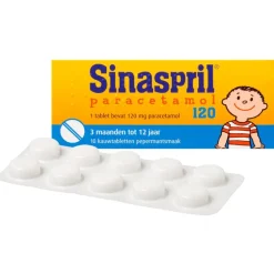 Sinaspril Paracetamol Kauwtabletten 10 stuks