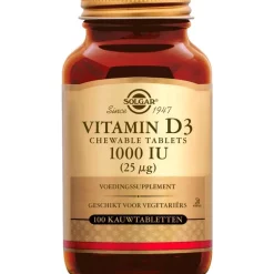 Solgar Vitamin D-3 1000 IU/25 mcg 100 kauwtabletten