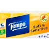 Tempo Plus Sensitive Skin 4-Laags Zakdoekjes 8 pakjes