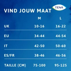 TENA Silhouette Plus Low Waist Wegwerp Broekjes Zwart L 10 stuks