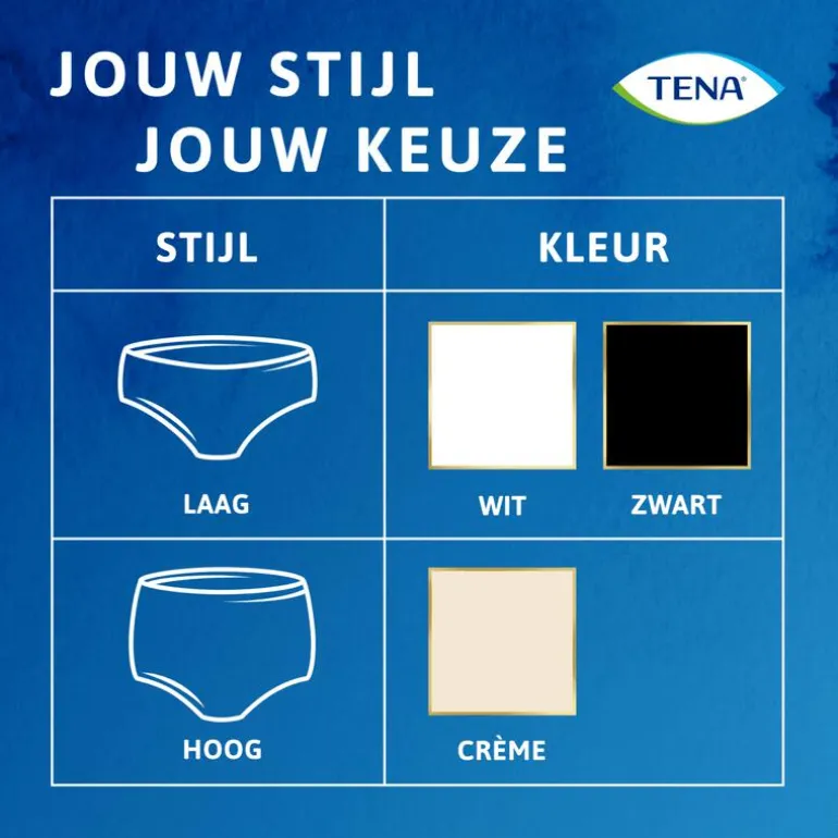 TENA Silhouette Plus Low Waist Wegwerp Broekjes Zwart L 10 stuks