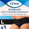 Tena Wasbaar Ondergoed Zwart Maat L 1 stuk