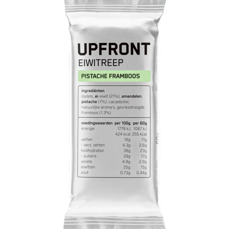 Upfront eiwitreep pistache/framboos 60g