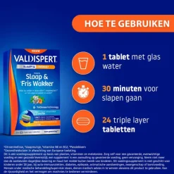Valdispert Slaap & Fris Wakker Tabletten 24 stuks