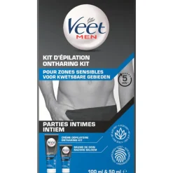Veet for Men Hair Removal Kit Intimate Body Parts + Aftercare Balm