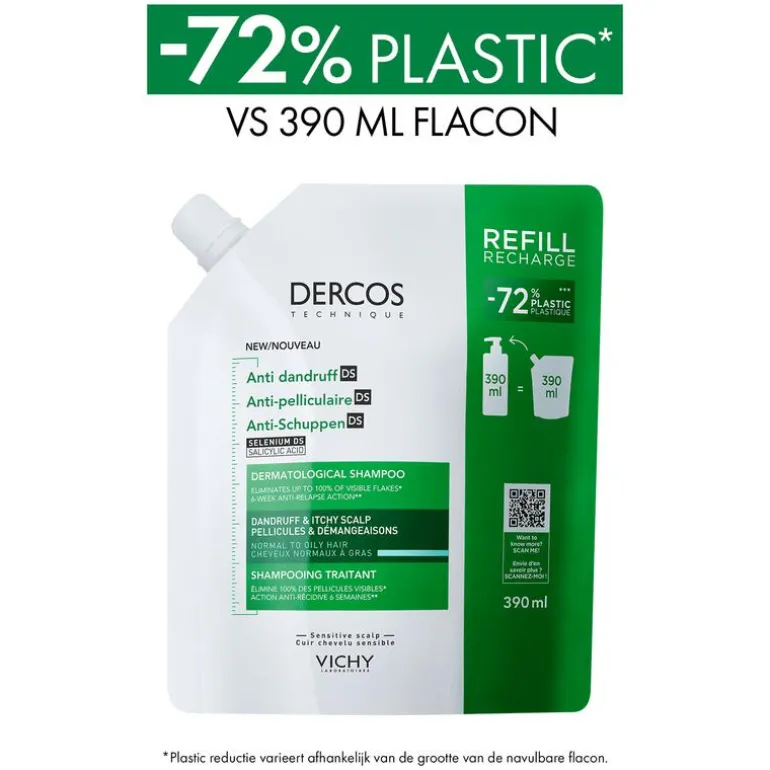 Vichy Dercos Anti-Roos DS Shampoo NH/VH Navulling 390 ML