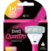 Wilkinson Sword Quattro for Women Sensitive Navulmesjes 3+1 gratis