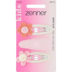 Zenner Klik-klak haarspeld kids 3x