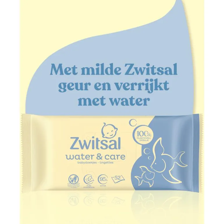 Zwitsal Water & Care Billendoekjes 52 stuks